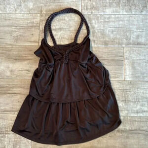 American Rag brown layered halter top